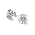 Damiani Style Floral Cubic Zirconia 18K Gold-Plated Earrings