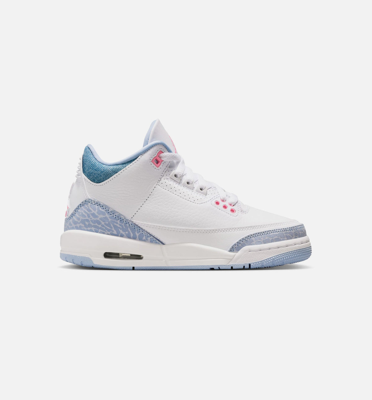 Air Jordan 3 Retro Cobalt Bliss – Grade School Lifestyle Shoe in White/Cobalt Bliss/Football Grey/Pink Glow