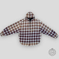 BALENCIAGA BLEACHED PLAID HOODED FLANNEL - RED Men Shirt