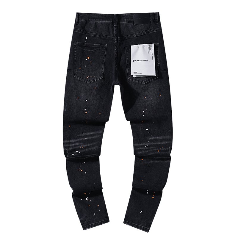 Purple Brand Paint-Splatter Distressed Jeans