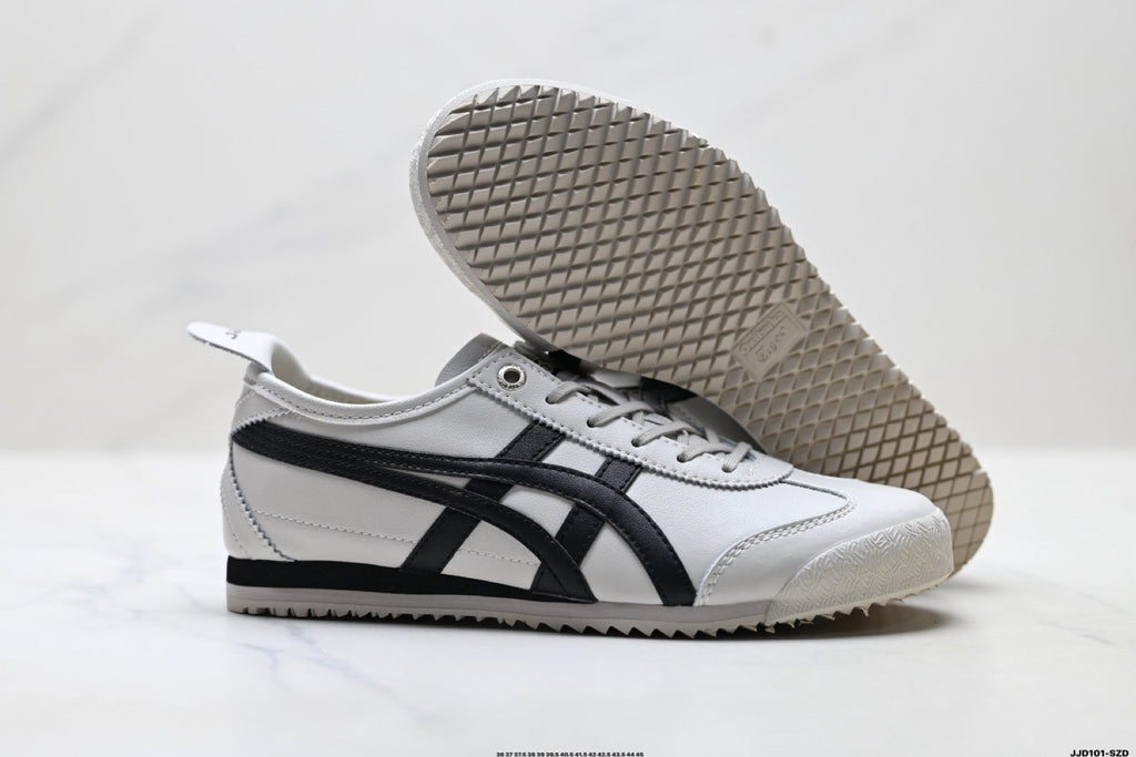 Onitsuka Tiger Retro Low Top White Black Unisex Shoes Style 09
