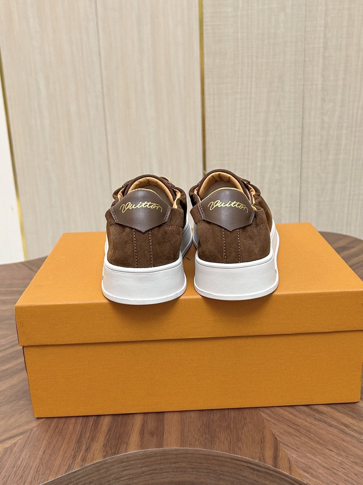Louis Vuitton Brown Textured Low-Top Sneakers
