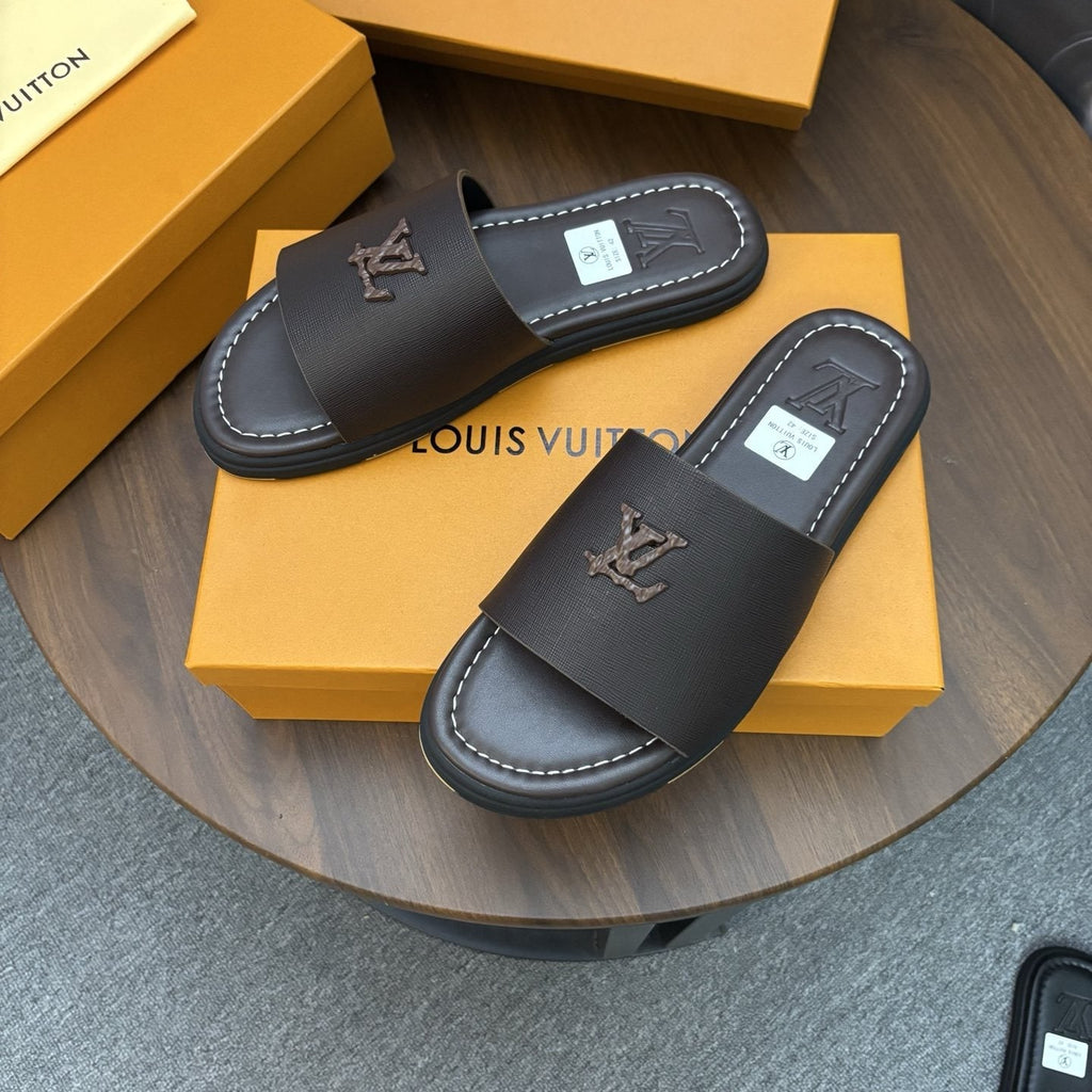 Louis Vuitton Men's Logo Strap Slide Sandals - TPU Outsole