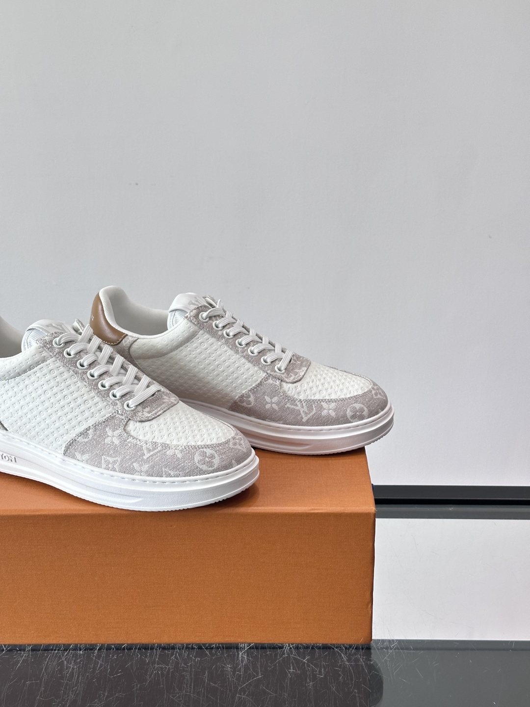 Louis Vuitton Men's Monogram Panel Low-Top Sneakers - Padded Collar