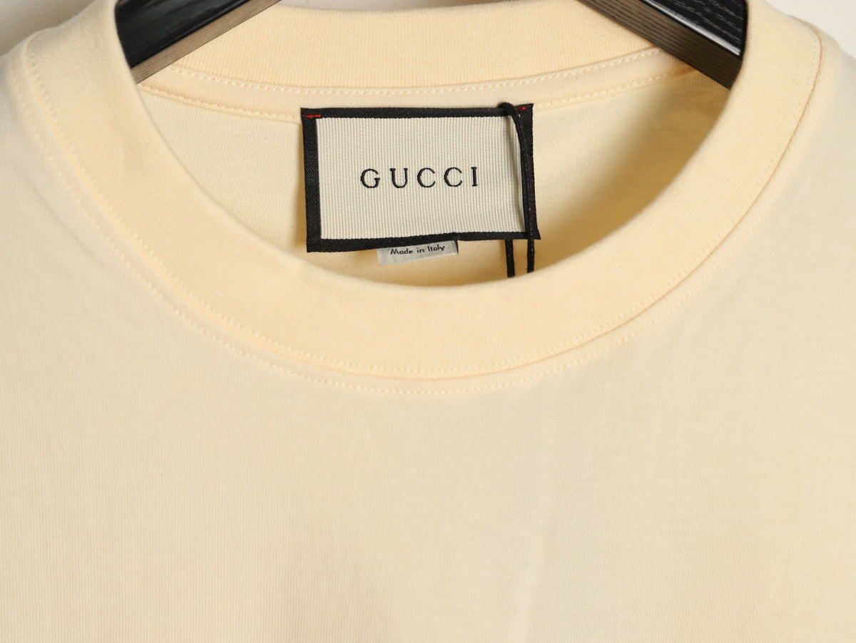 Gucci Bunny and Carrot Graphic T-Shirt - Pale Yellow