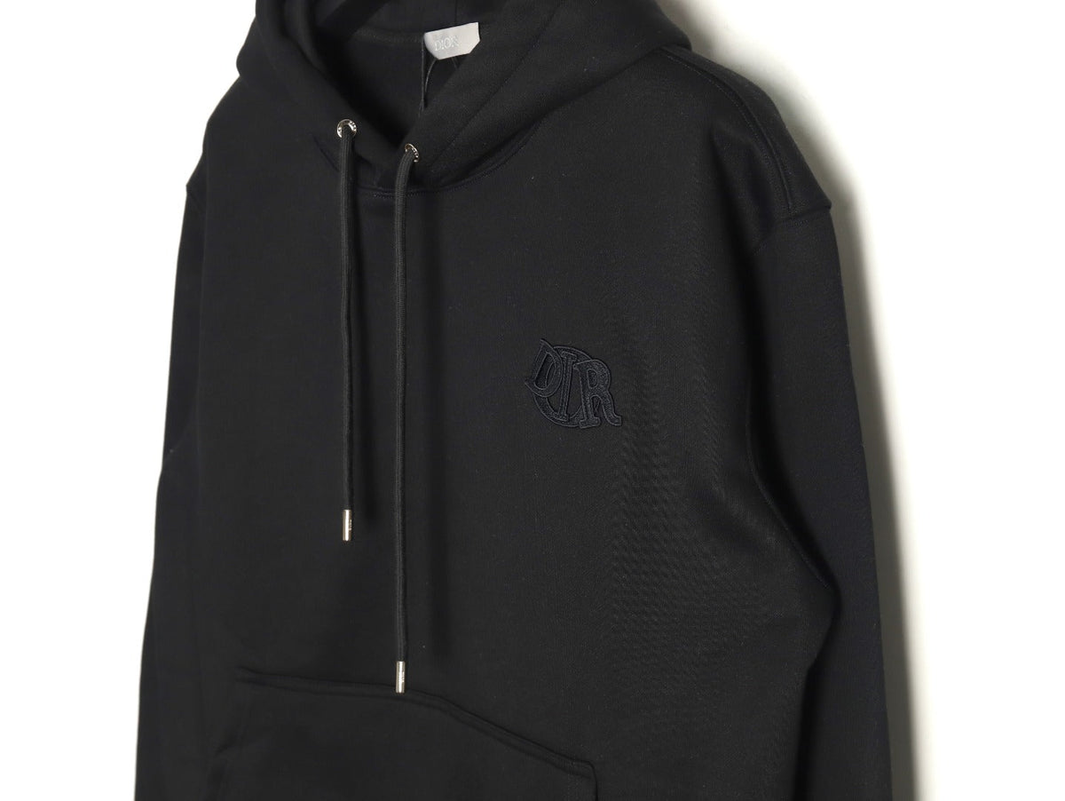 Dior CD Three-Color Badge Patch Hoodie - Black